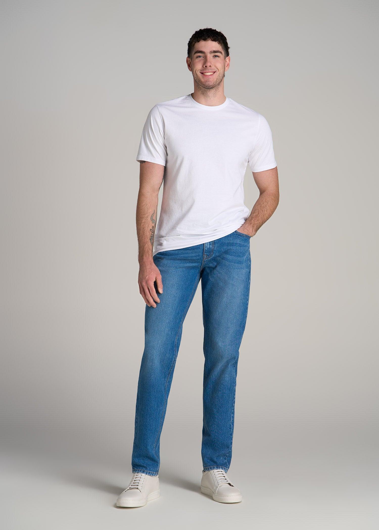 Milo RELAXED TAPERED FIT Jeans for Tall Men in Classic Mid Blue Male Product Image