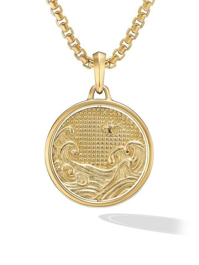 Mens Duality Pendant in 18K Gold, 30mm Product Image