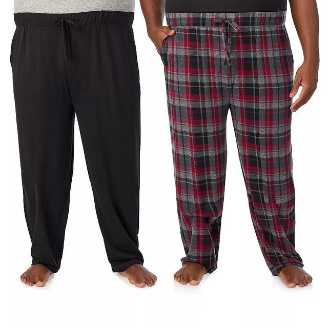 Big & Tall Cuddl Duds 2-Pack French Terry Pajama Pants Set, Mens Product Image