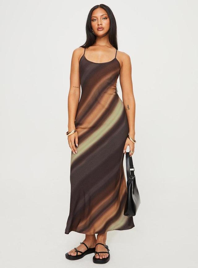 Otillie Maxi Dress Brown Multi Petite Product Image