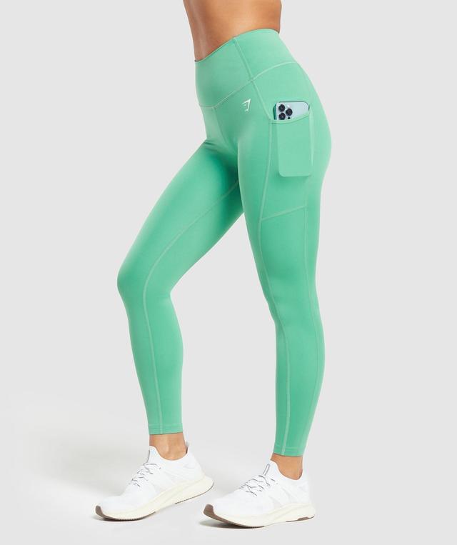 Gymshark Pocket Leggings - Lagoon Green Female Product Image