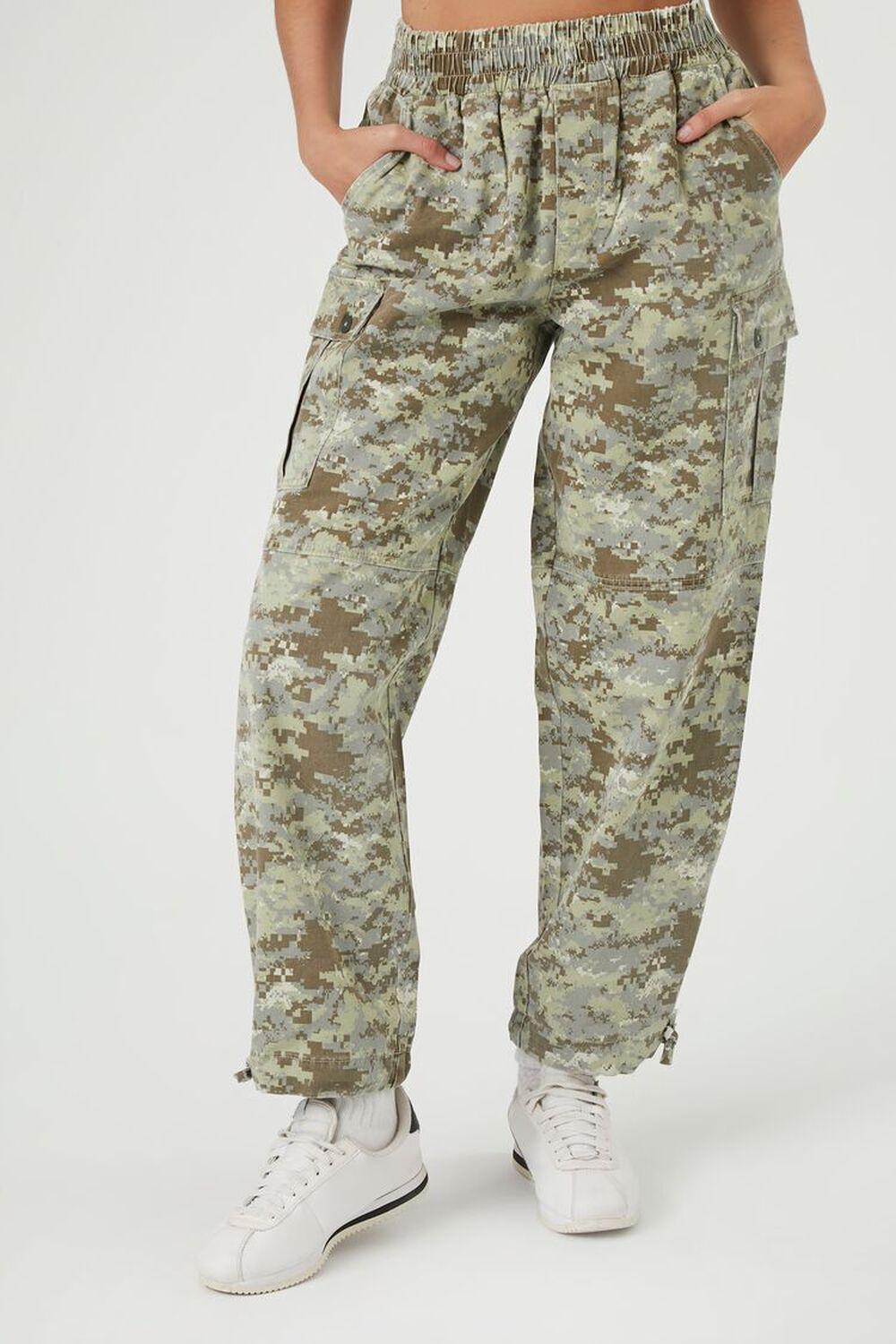 Twill Camo Print Cargo Joggers | Forever 21 Product Image