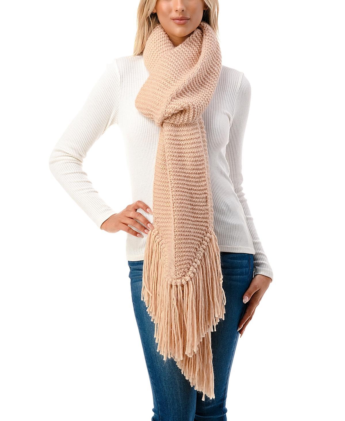 Marcus Adler Womens Ultra Soft Fringe-Trim Winter Scarf Product Image