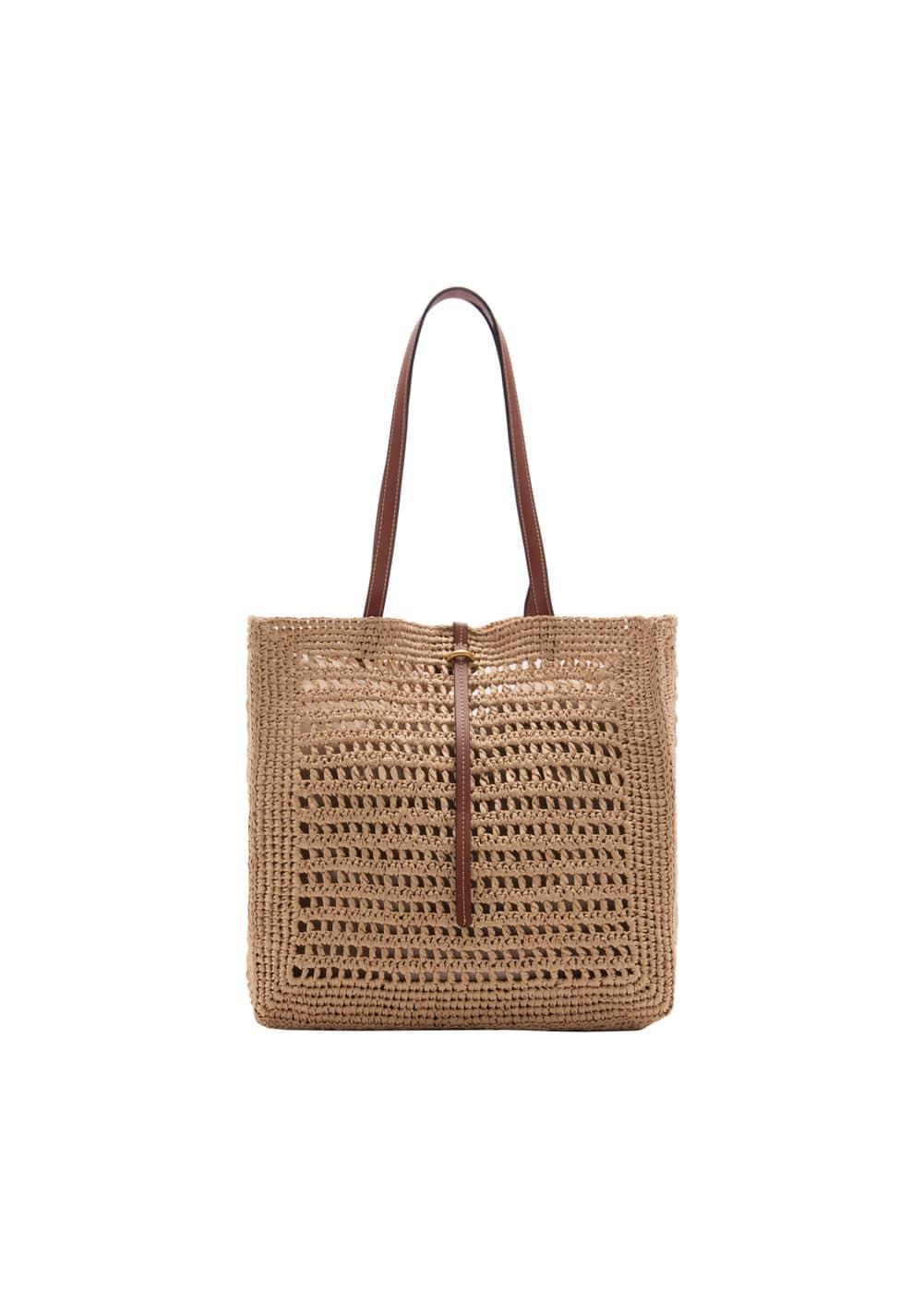 MANGO - Natural fiber shopper bag - One size - Women Product Image