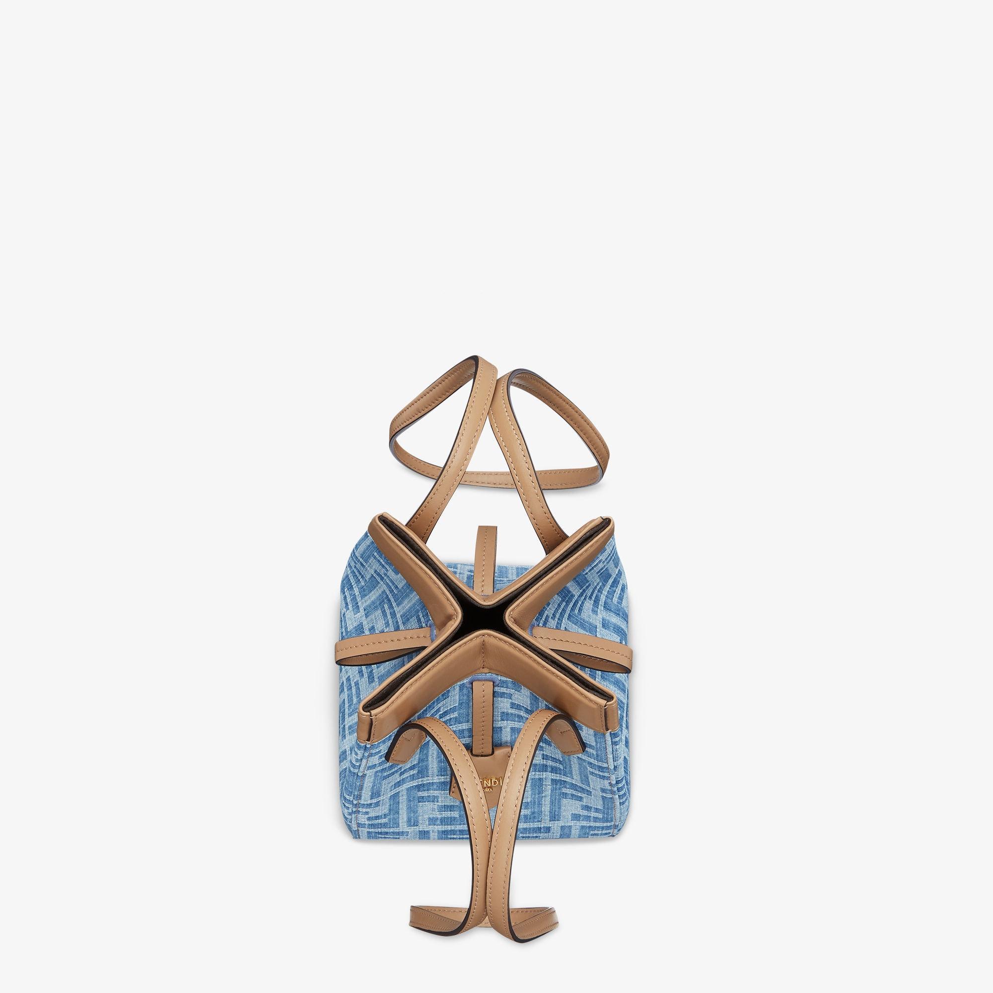 Fendi Origami MiniLight blue FF denim fabric mini bag that can be transformed Product Image