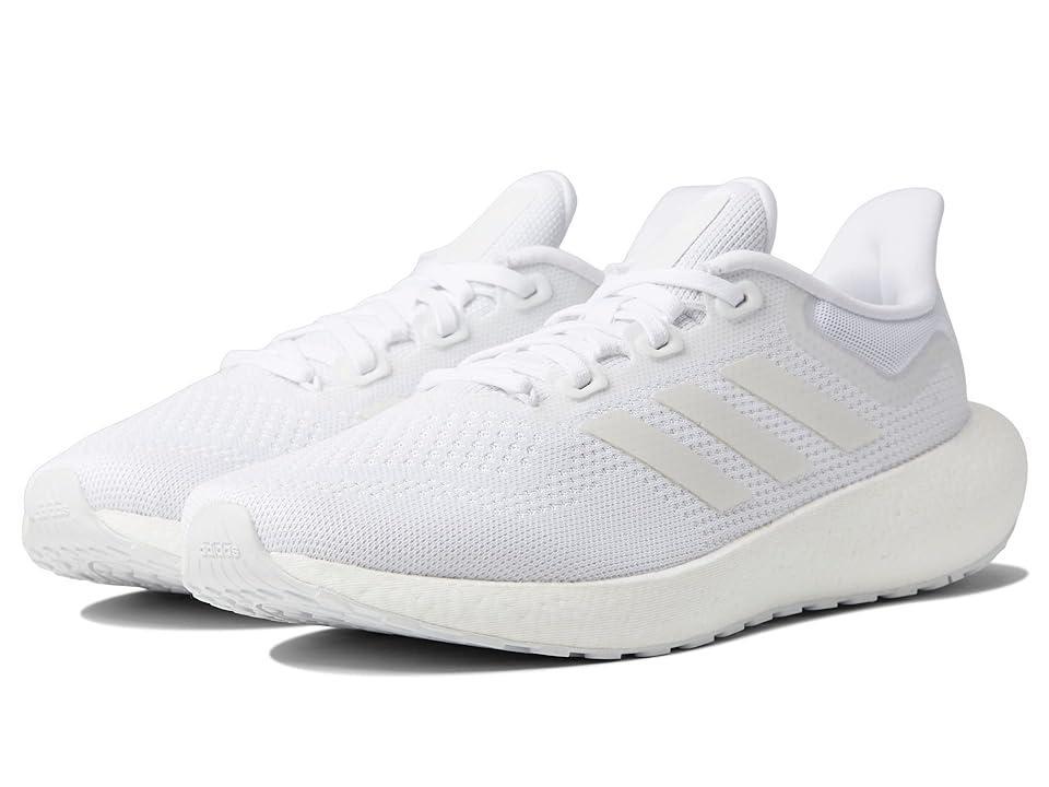 adidas Running Pureboost Jet (White/White/Black) Men's Shoes Product Image