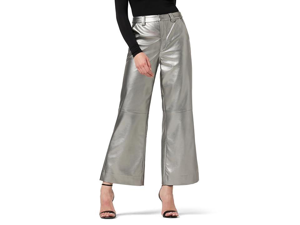 Joe's Jeans The Mia Vegan Leather Crop Trouser Silver) Women's Jeans Product Image