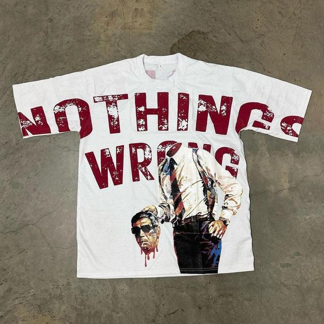 Vintage Nothing Wrong Die Alone Graphic Print Cotton T-Shirt Product Image