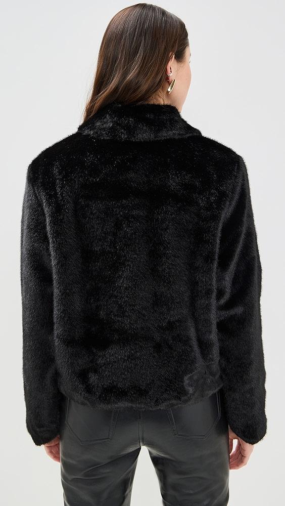 English Factory Faux Fur Collared Jacket | Shopbop Product Image