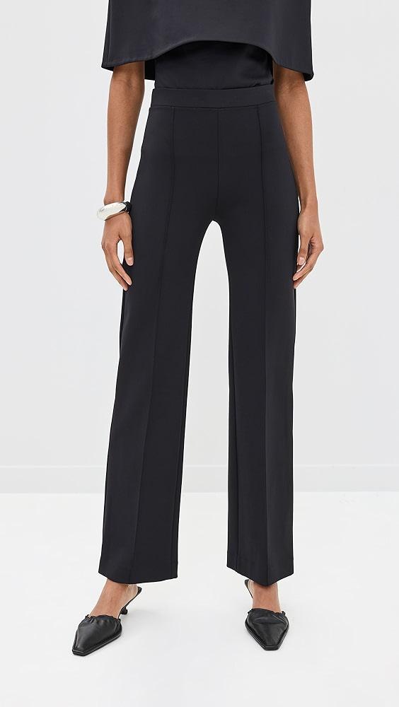 Rosetta Getty Pintuck Fitted Straight Pull-On Pants | Shopbop Product Image