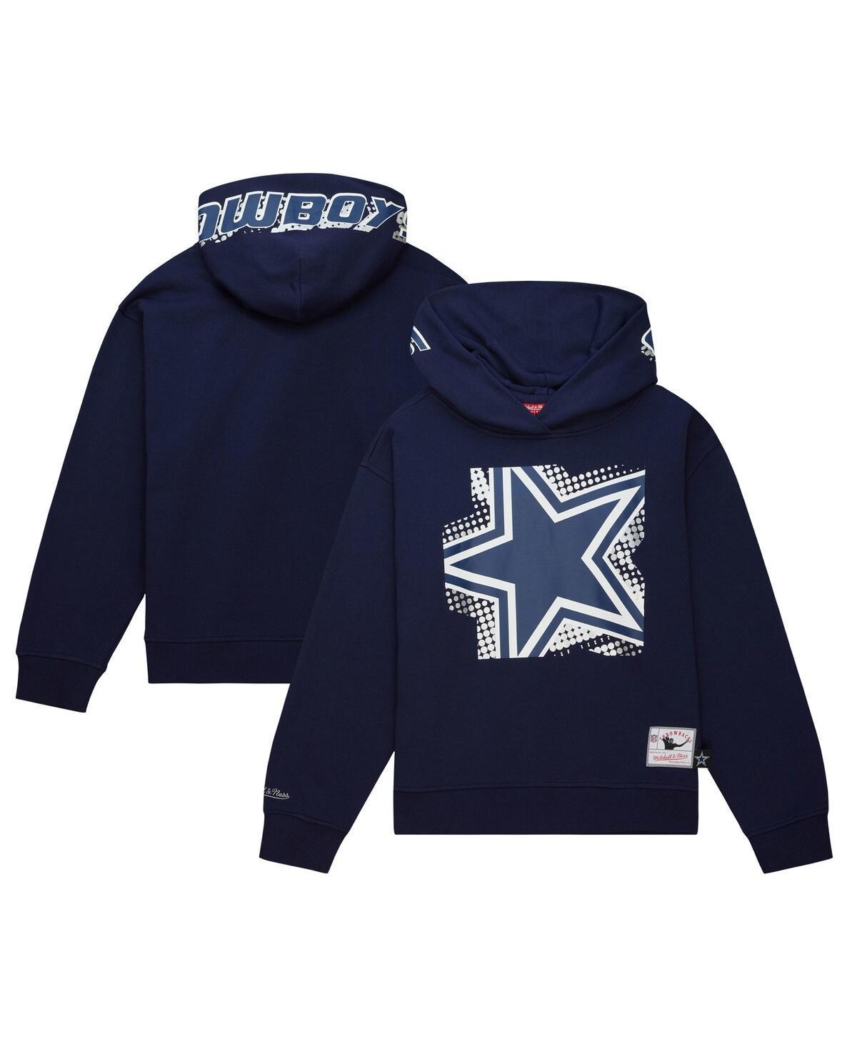 Womens Mitchell & Ness Dallas Cowboys Gridiron Classics Big Face 7.0 Pullover Hoodie Blue Product Image