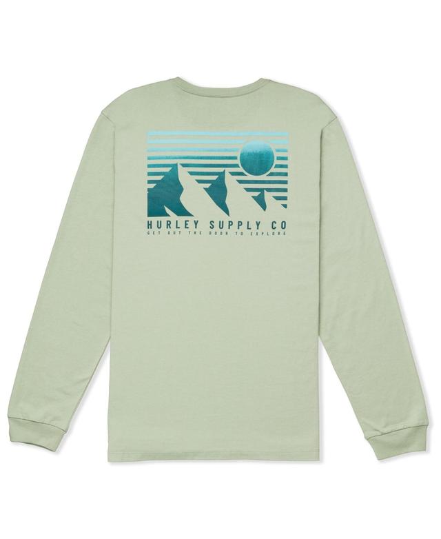 Hurley Mens Everyday Explore 3 Peaks Long Sleeve T-Shirt Product Image