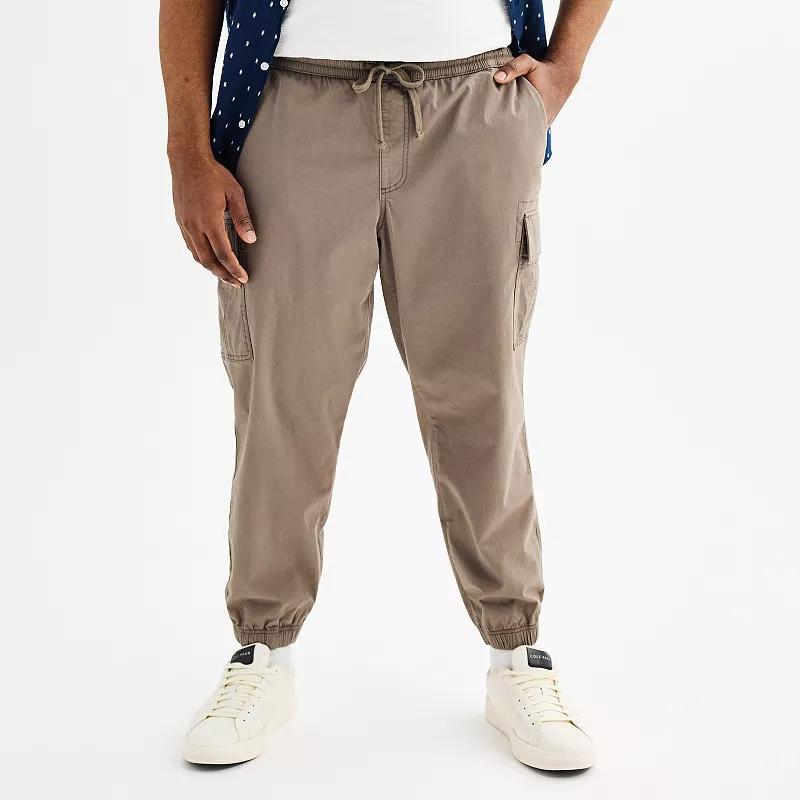 Big & Tall Sonoma Goods For Life Pull-On Cargo Jogger Pants, Mens Kagan Green Product Image