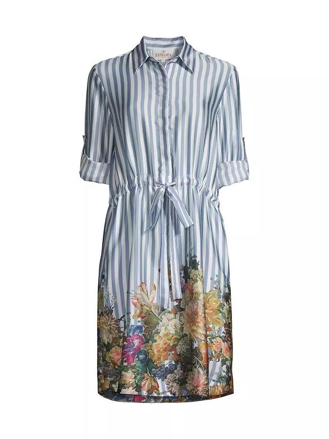 Alba Striped Floral Shirtdress Product Image