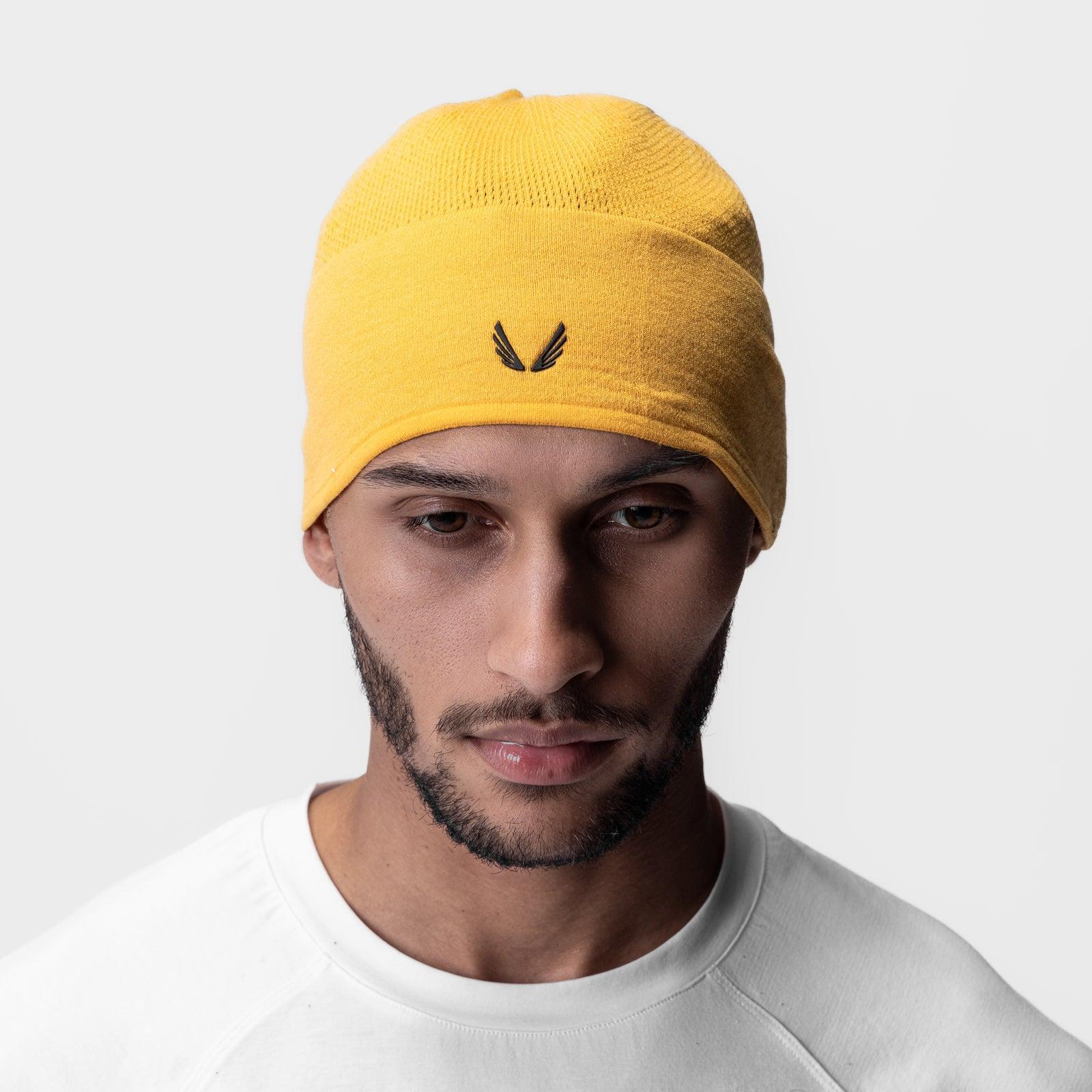 0936. Merino Wool Skull Cap - Amber "Wings" Product Image