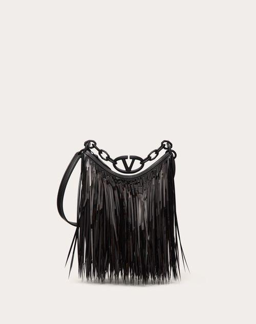 VLOGO MOON MINI HOBO BAG WITH SEQUIN FRINGES Product Image