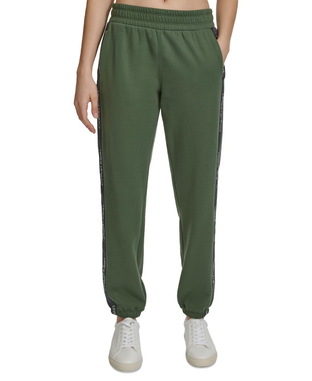 Calvin Klein Performance Womens Eco Fleece Logo Stripe Joggers Product Image