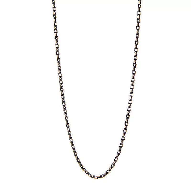 1928 Gold Tone & Black Tone Chain Necklace, Womens Product Image