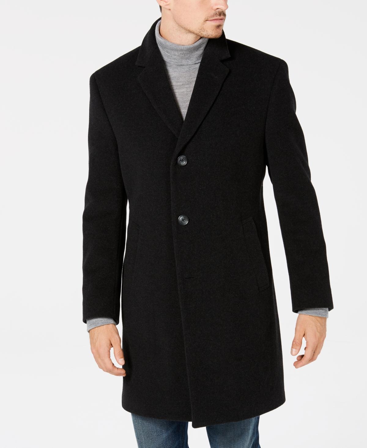 Nautica Mens Barge Classic Fit Wool/Cashmere Blend Solid Overcoat Product Image