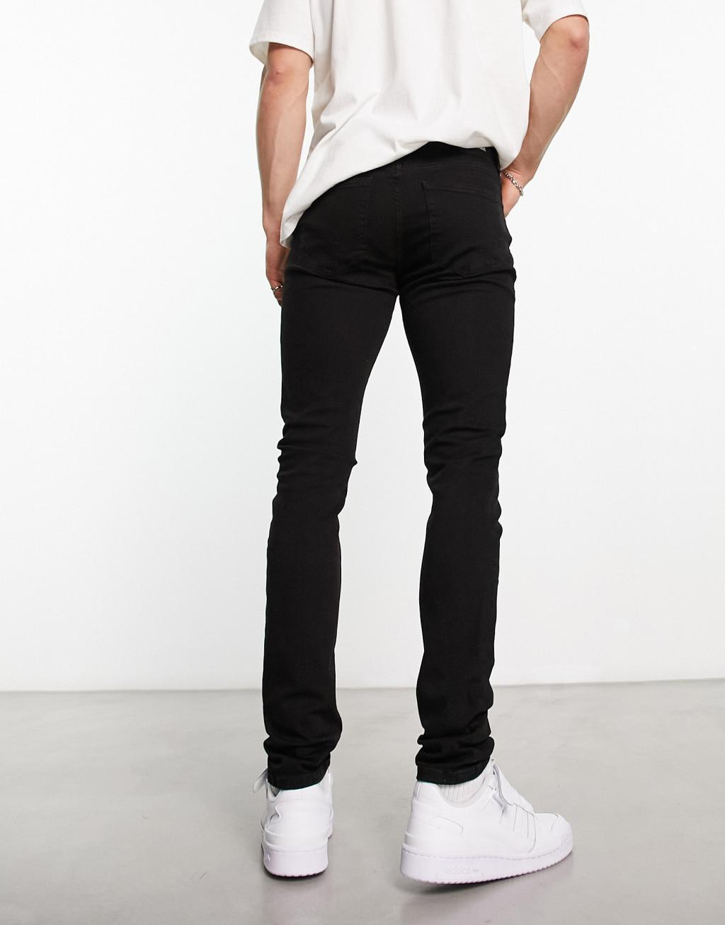 Dr Denim Chase skinny jeans in black  Product Image