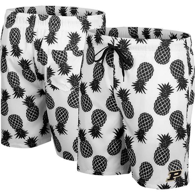 Mens Colosseum Purdue Boilermakers Pineapples Swim Shorts Product Image