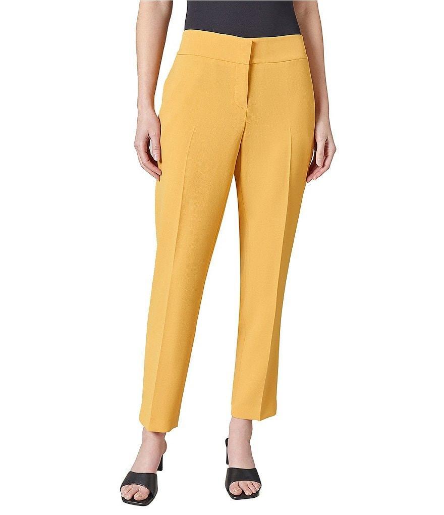 Kasper Solid Crepe Slim Pants Product Image