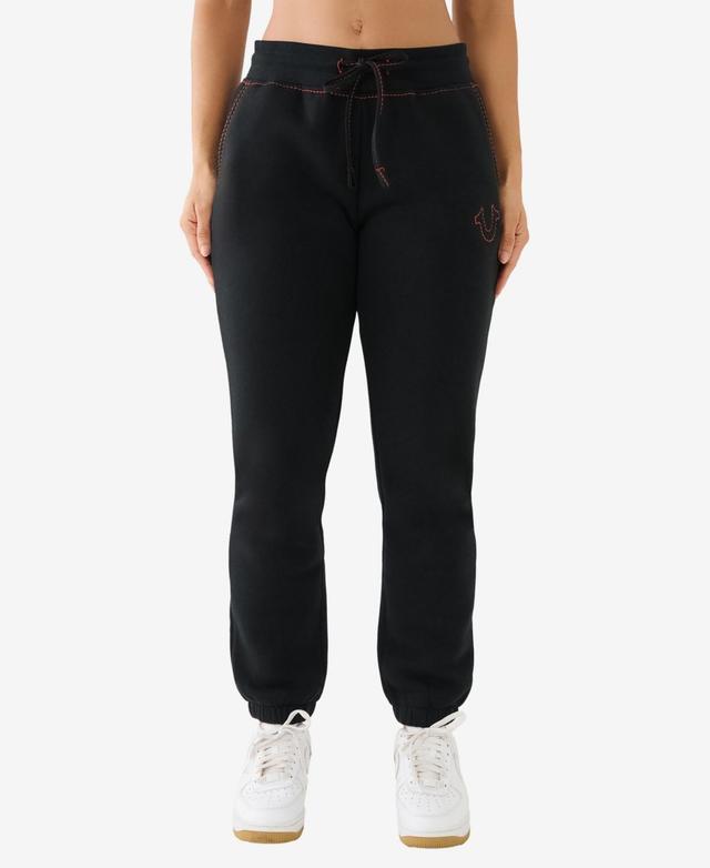 True Religion Womens Big T Lounge Jogger Pant - Black Product Image