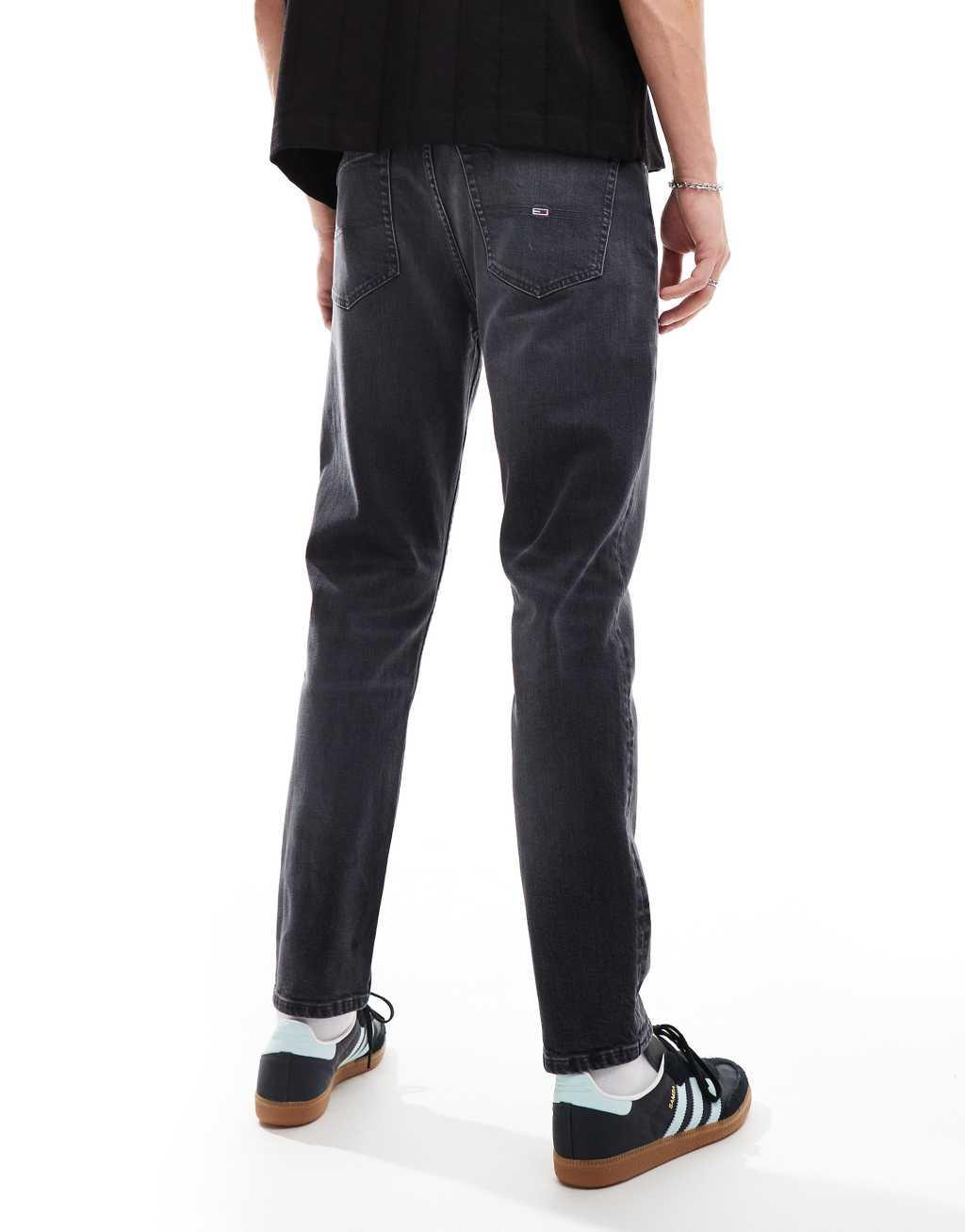 Tommy Jeans regular tapered dad jeans in black Product Image