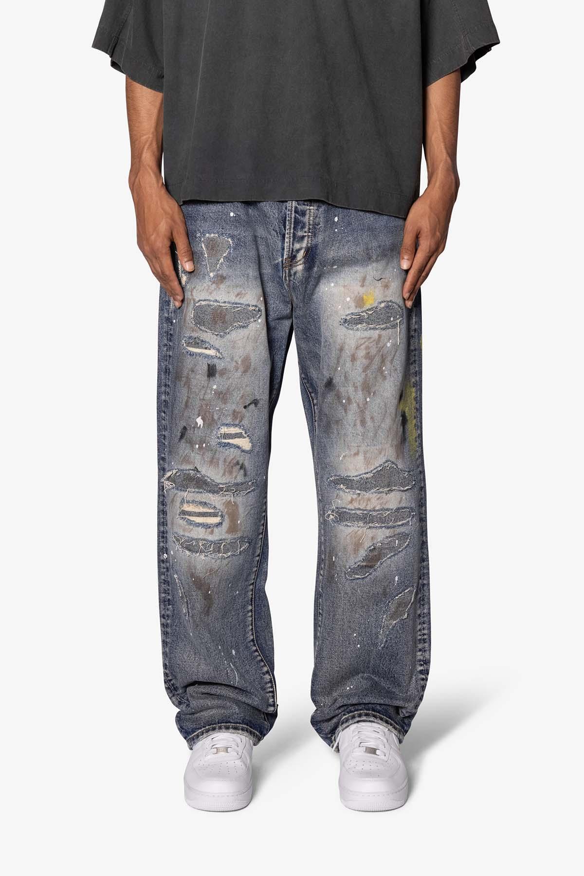 Ultra Baggy Overly Washed Denim - Blue Product Image