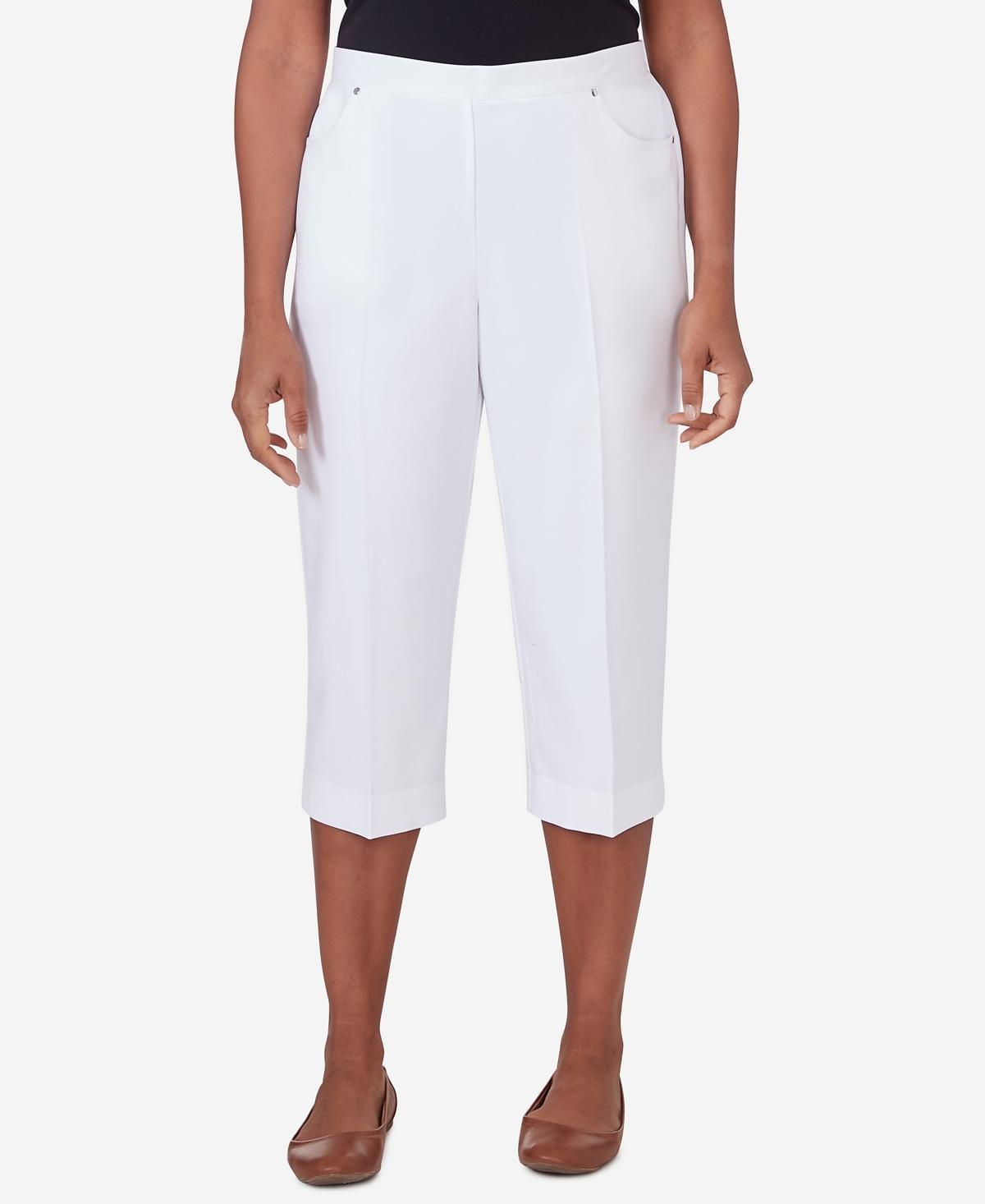 Womens Alfred Dunner Island Twill Capri Pants Product Image