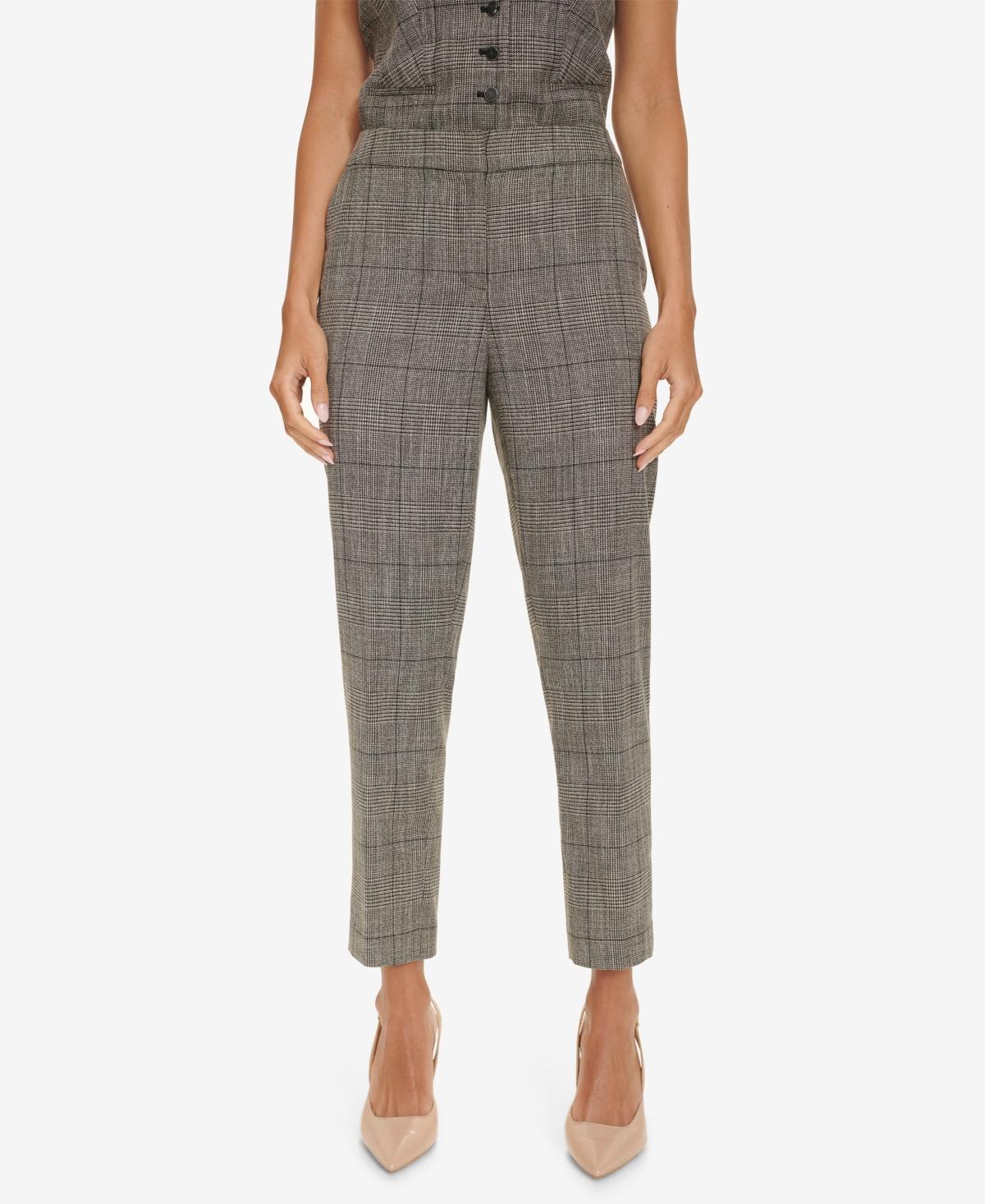 Calvin Klein Womens Houndstooth Ankle Pants Product Image