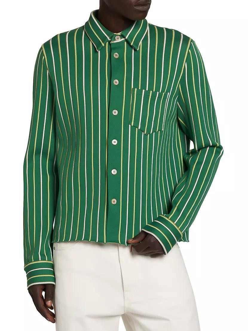 Striped Button-Up Shirt Product Image