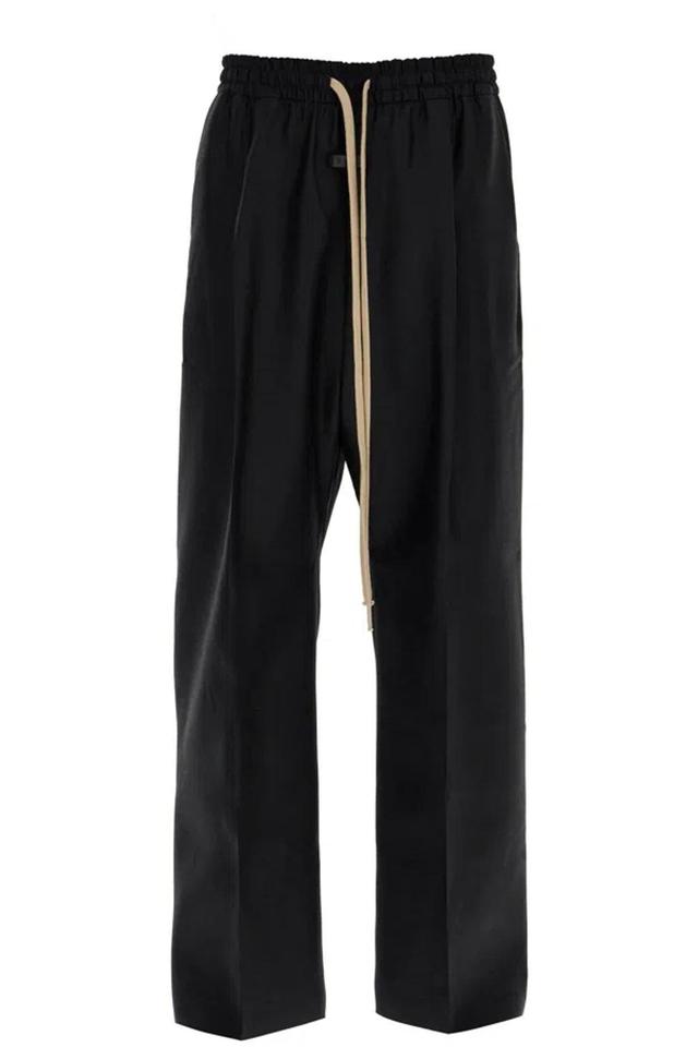 FEAR OF GOD Wide Wool And Silk Trousers In Black Product Image