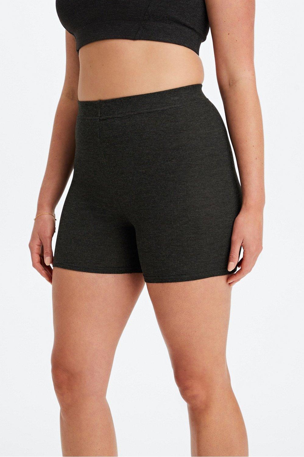 Fabletics RestoreKnit Slim Short Womens black plus Size 4X Product Image