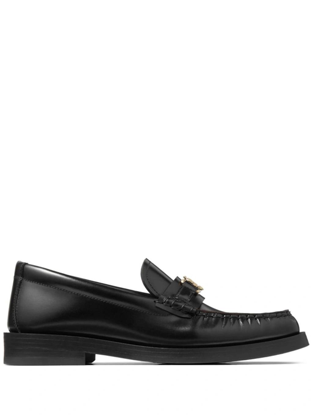 JIMMY CHOO Addie Loafer Mit Logo-schild In Black Product Image