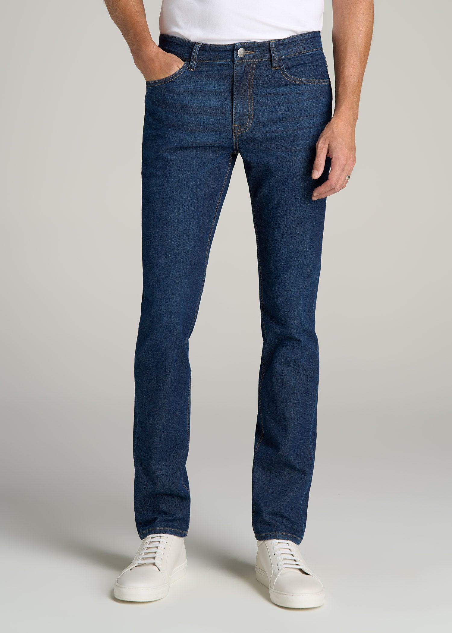 Dylan SLIM-FIT Fleeced Jeans for Tall Men in Colorado Blue Wash Male Product Image