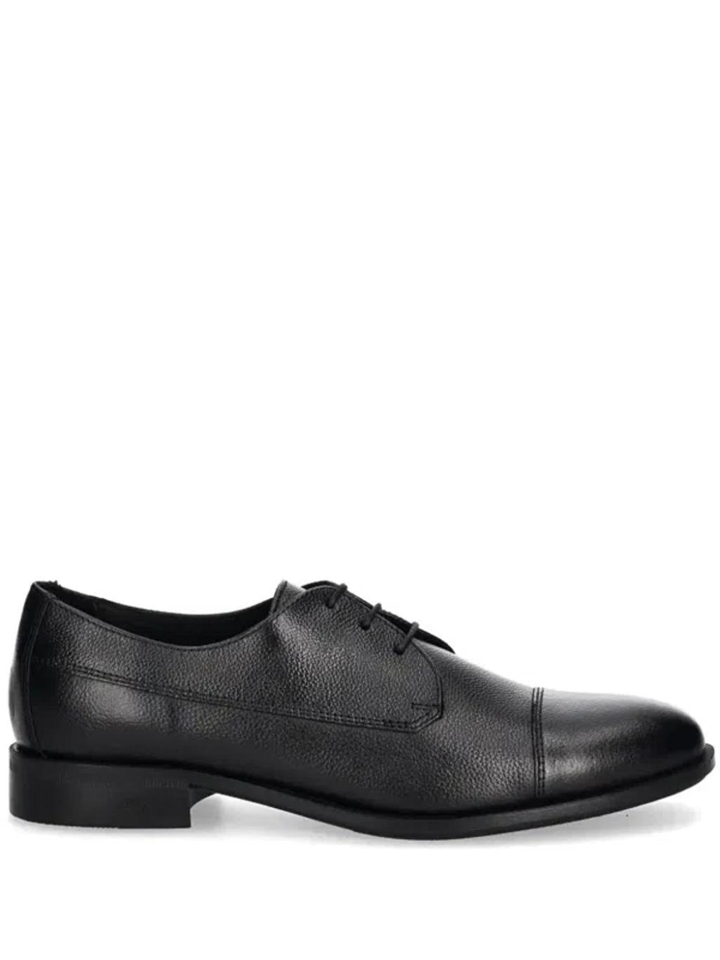 HUGO BOSS Colby Mens Leather Derby Shoes In Black Product Image