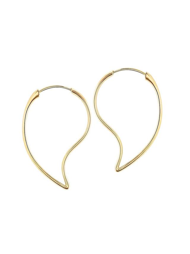 Womens Birks Ptale 18K Yellow Gold Hoop Earrings Product Image