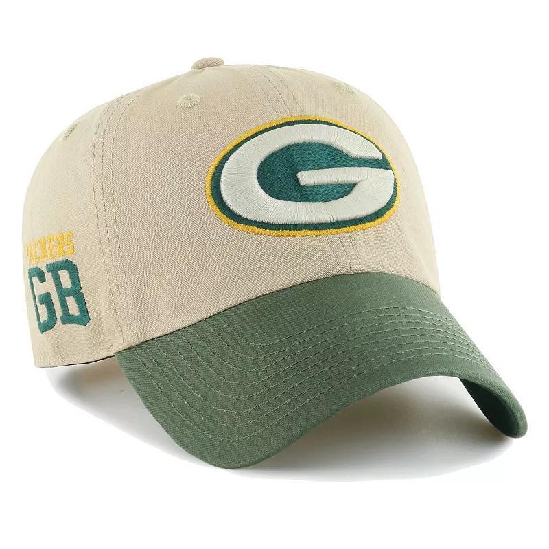 Mens 47 Brand Khaki Green Bay Packers Ashford Clean Up Adjustable Hat - Khaki Product Image