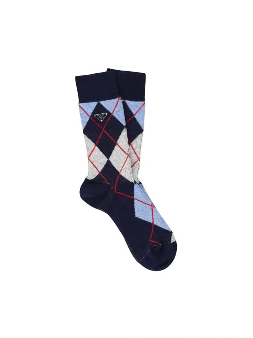 Cotton Socks In Blue Product Image