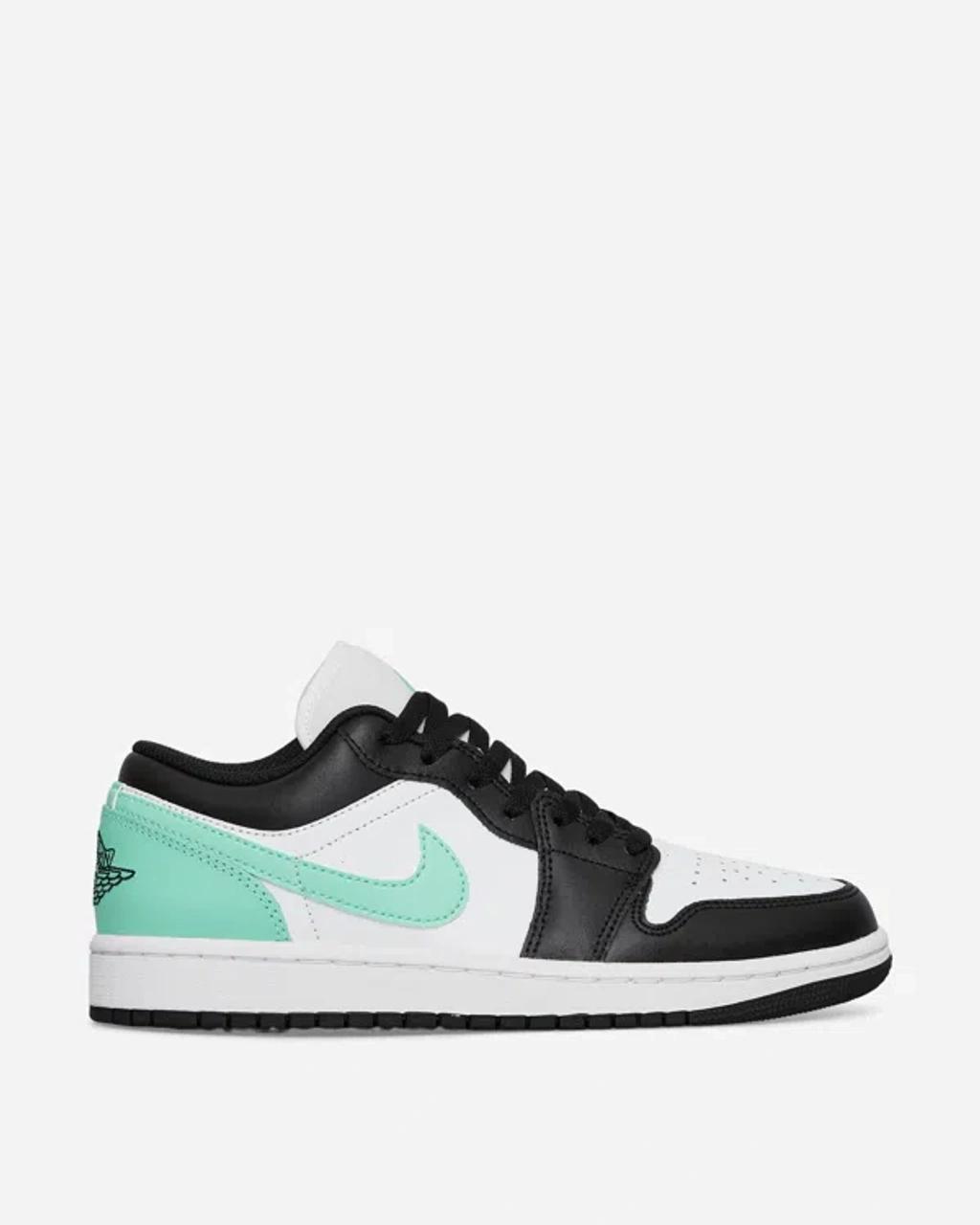 NIKE Air Jordan 1 Low Sneakers White / Black / Green Glow In Multi Product Image