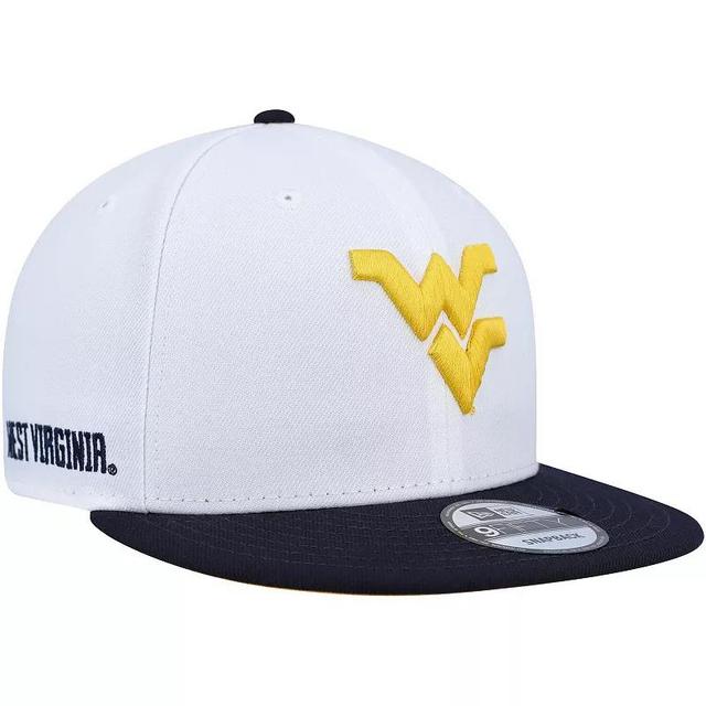 Mens New Era /Navy West Virginia Mountaineers Two-Tone Mascot 9FIFTY Snapback Hat Product Image