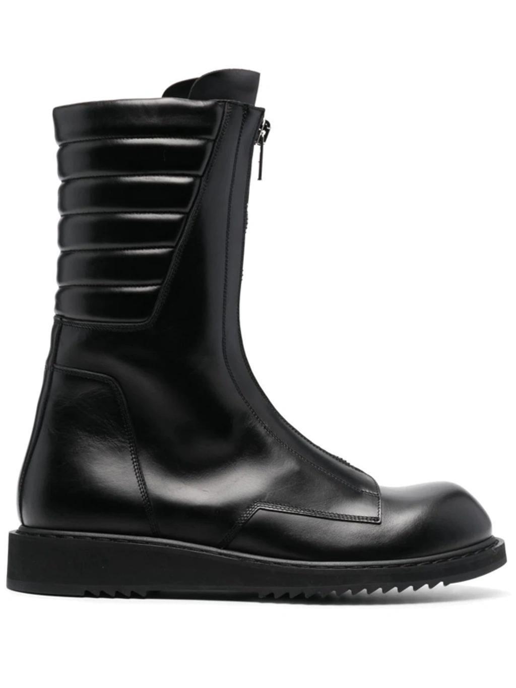 RICK OWENS Basket Creeper Leather Boots In 09 Black Product Image