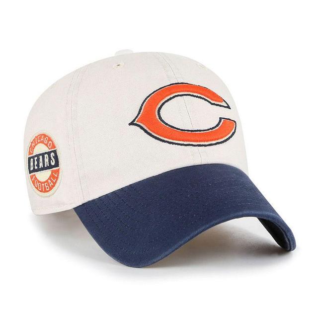 Mens 47 Cream/Navy Chicago Bears Sidestep Clean Up Adjustable Hat Product Image