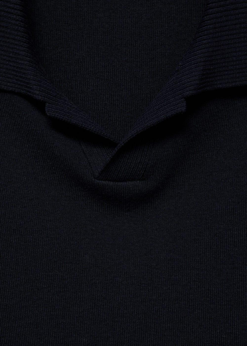 Textured knitted cotton polo shirt - Men | MANGO USA Product Image