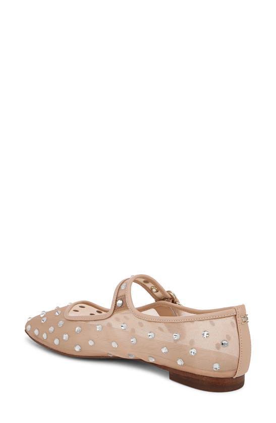 SAM EDELMAN Michaela Shine Mary Jane Flat Vintage Pink Mesh Product Image