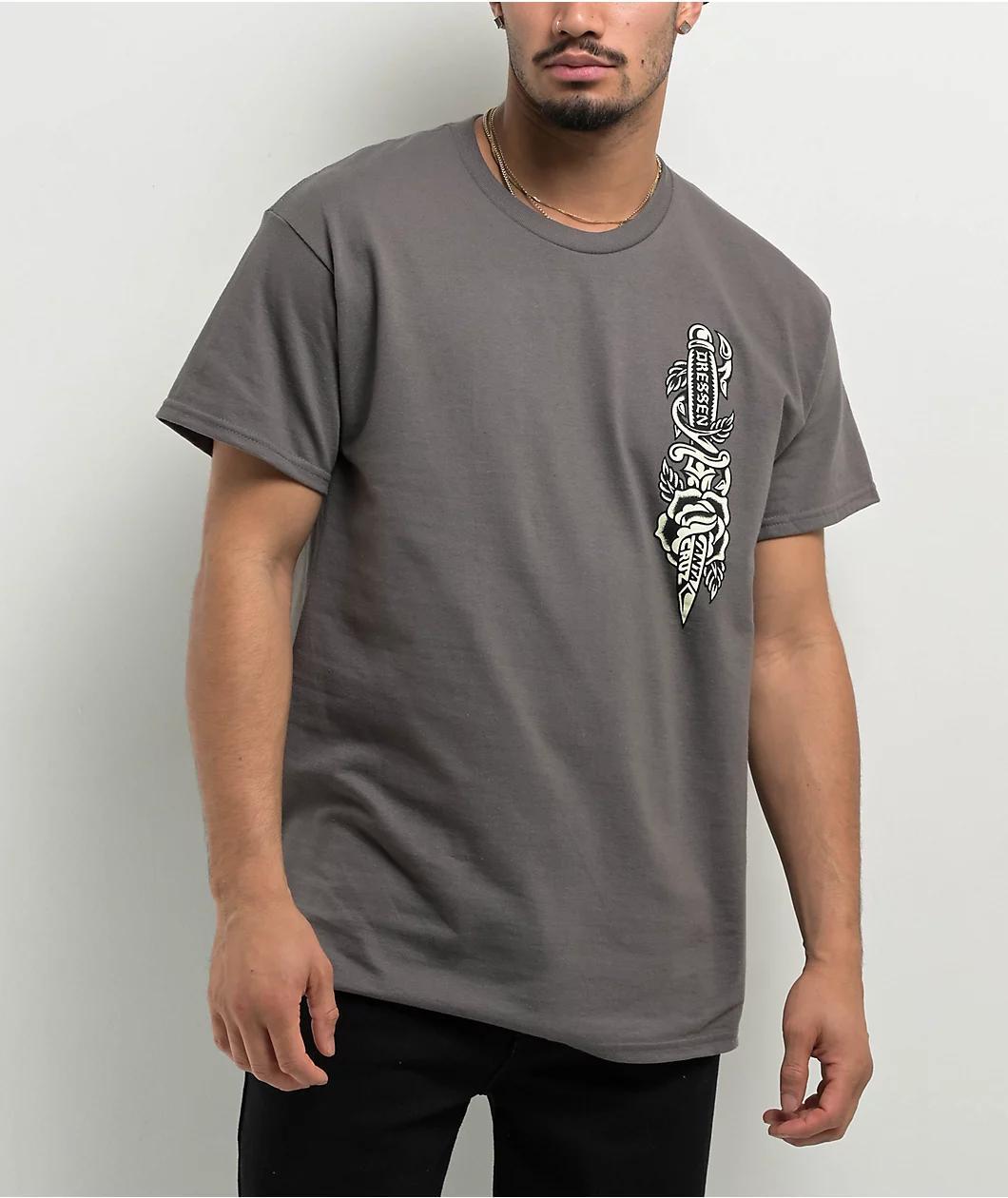 Santa Cruz Dressen Rose Grey T-Shirt Product Image