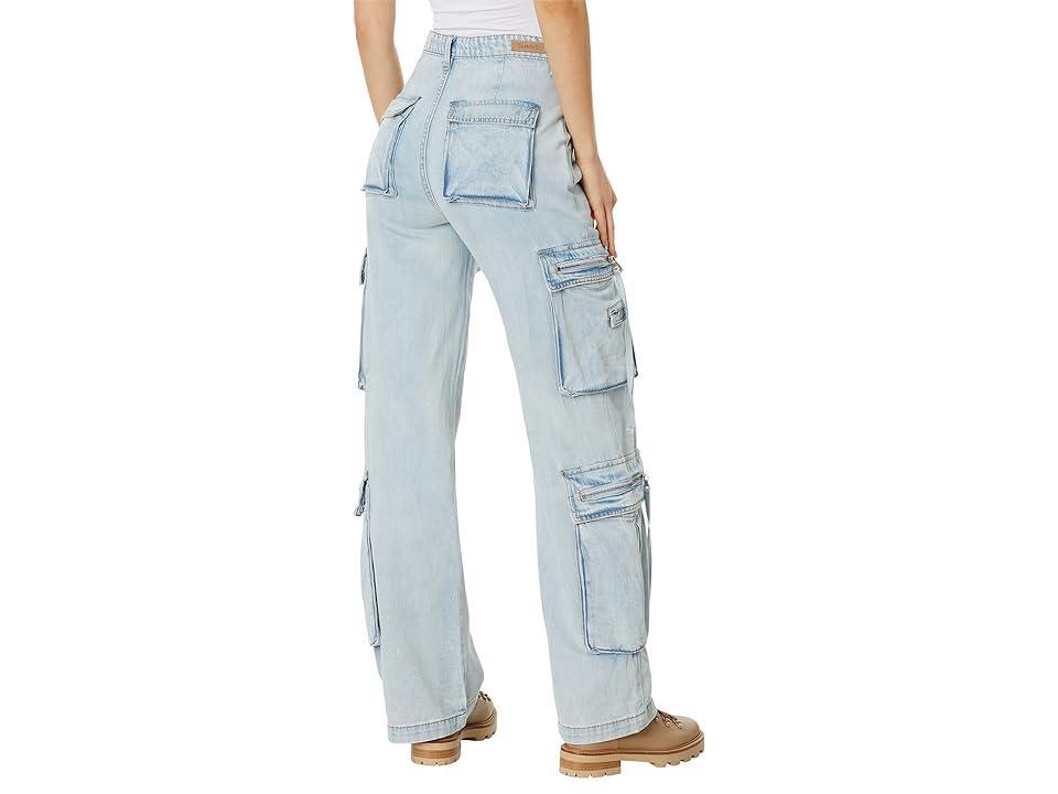 Blank NYC Franklin Rib Cage Pants with Oversized Cargo Pockets in Blue Lagoon (Blue Lagoon) Women's Casual Pants Product Image