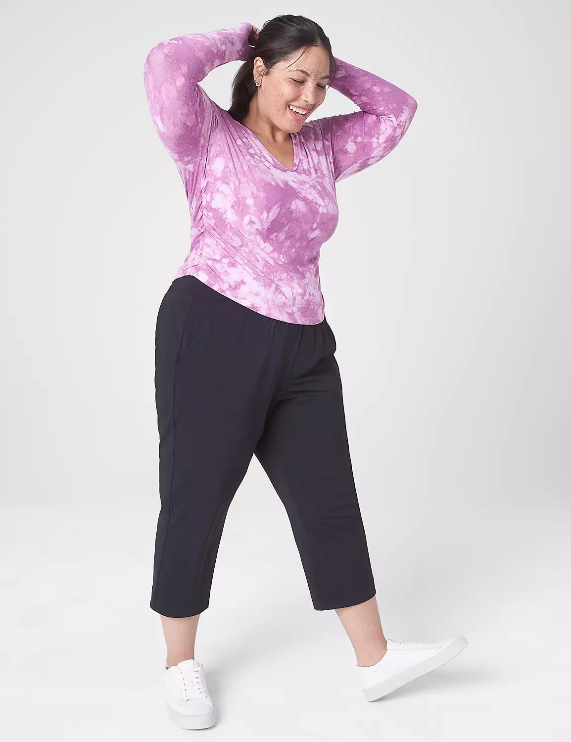 LIVI Soft Crop Ruched-Side Top Product Image