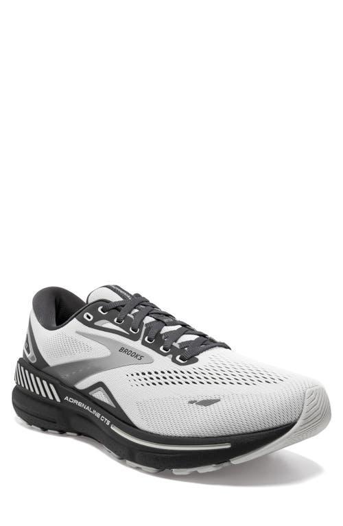 Brooks Mens Adrenaline Gts 23 Wide-Width Running Sneakers from Finish Line - Oyster, Ebony Product Image